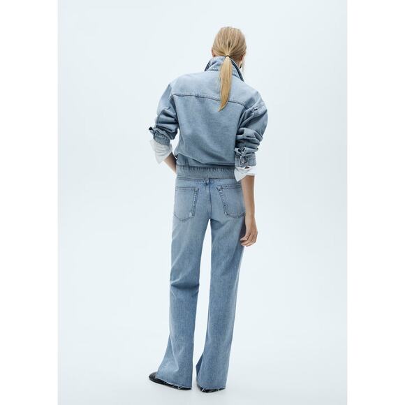 MANGO Danila Wide-Leg High-Rise Cotton Jeans - 4 - Picture 3 of 8